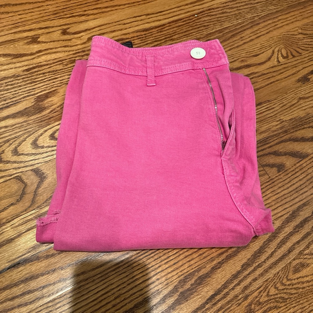 Zara Pink Marine Straight Jeans Size 6